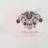 Parijse Chic Bloemige Uitnodiging voor Bruiloft (Voorkant / Achterkant)