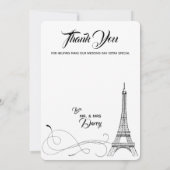 Parijse Doodles bedankje Bedankkaart (Achterkant)