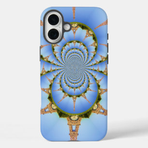 Parijse Droom Eiffeltoren Kaleidoscoop Blauwe Lu iPhone 16 Plus Hoesje