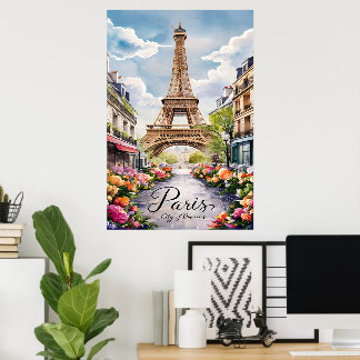 Parijse droomlandschap met Eiffeltoren Poster
