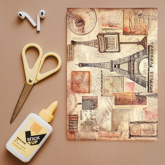 Parijse Eiffeltoren Retro Decoupage Tissue Paper Tissuepapier