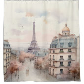 Parijse Eiffeltoren Scène Douchegordijn (Voorkant)