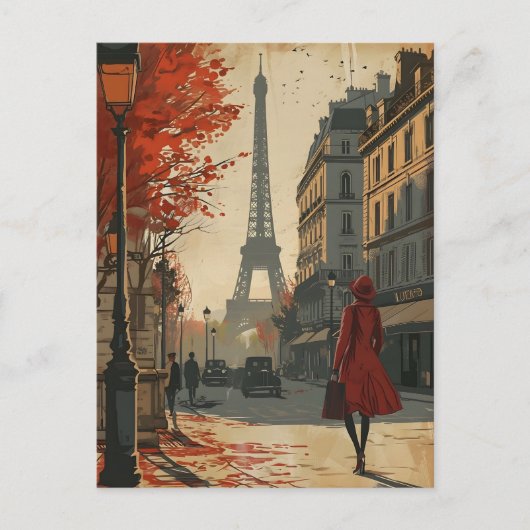 Parijse Elegantie  Briefkaart (Voorkant)