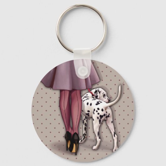 Parijse en Dalmatiër Sleutelhanger (Voorkant)