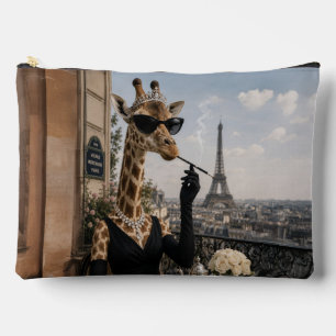 Parijse Giraffe in Zwarte Elegantie Etui
