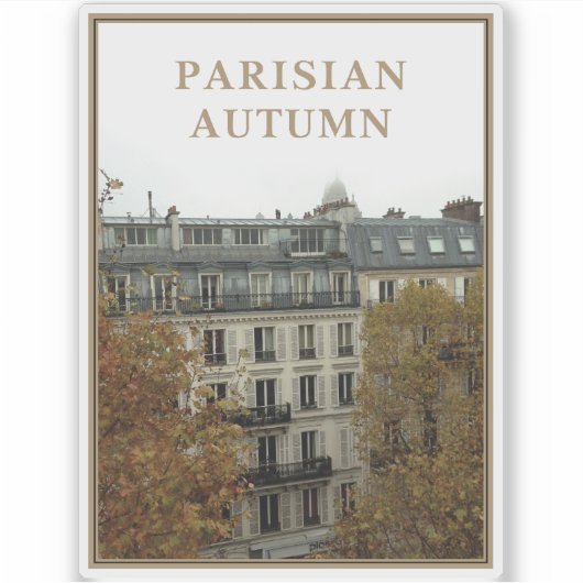 Parijse herfst sticker (Voorkant)