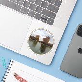 Parijse herfst - v2 sticker (Laptop met iPhone)