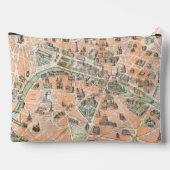  Parijse kaart Toilettas Etui (Achterkant)