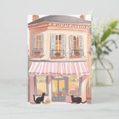 Parijse katten bedankkaart (Staand voorkant)