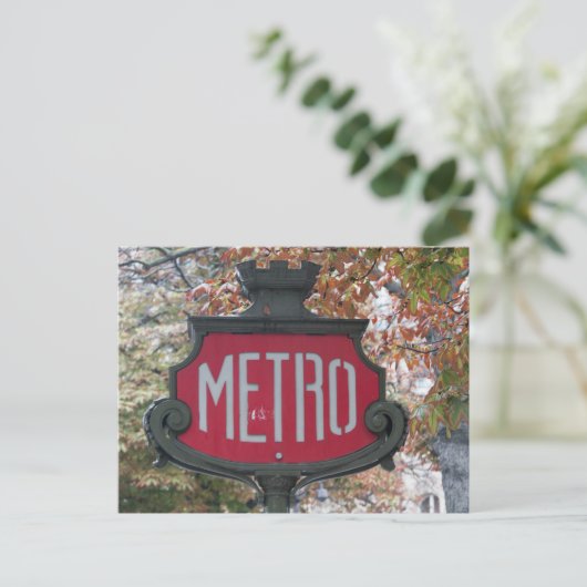 Parijse metro bij Franklin D. Roosevelt Briefkaart (Staand voorkant)