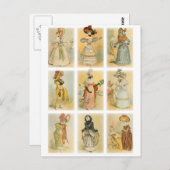  Parijse Mode (18e en 19e eeuw) Briefkaart (Voorkant / Achterkant)