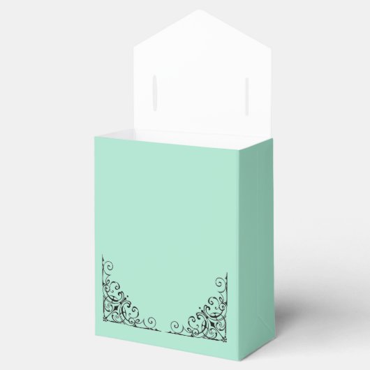 Parijse Munt Groen Zwart Zoet Zestien Datum Bedankdoosjes (Geopend)