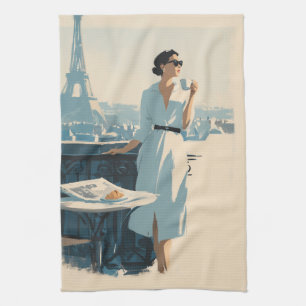 Parijse Ochtendkoffie Elegantie Theedoek