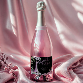 Parijse Oh La La Bruiloftsfeest Sparkling Wijnetiket
