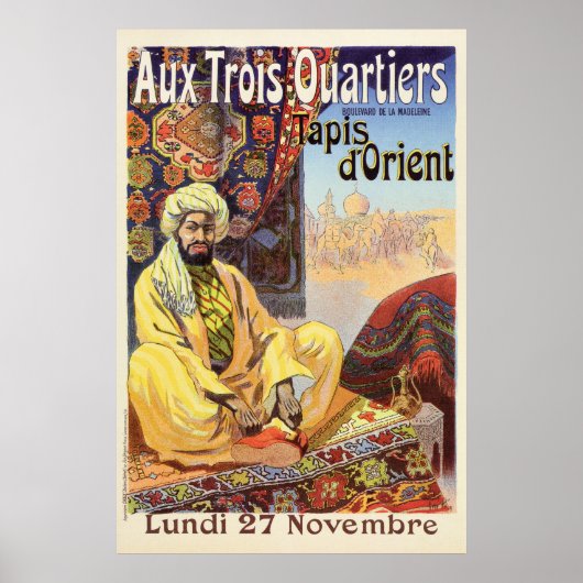  Parijse Oriental Carpets store adverteren Poster (Voorkant)