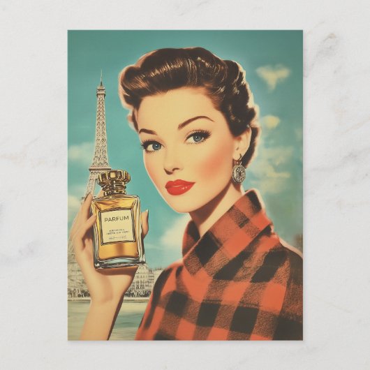 Parijse parfum en elegantie briefkaart (Voorkant)