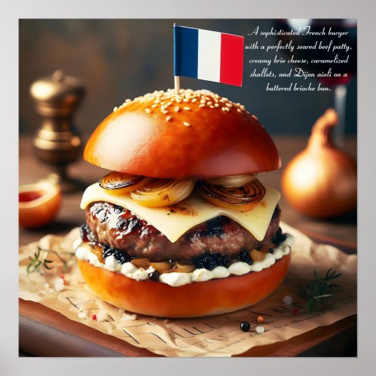 Parijse patisserie Burger Poster (Voorkant)