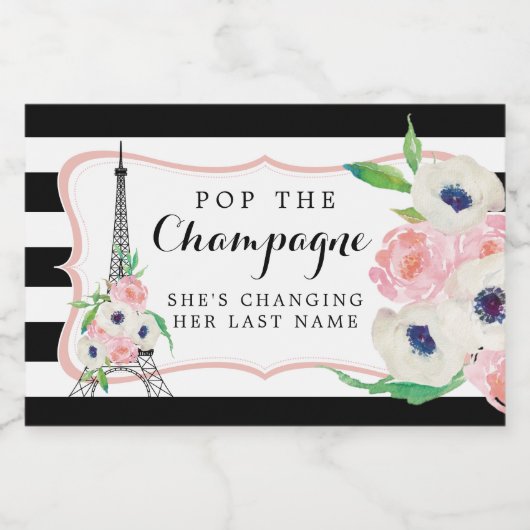 Parijse Pop De Mousserende Wijn Mini Mousserende W Sparkling Wijnetiket (Enkel label)