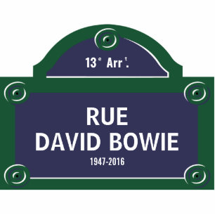 Parijse Rue Bowie Custom Parijs Straatbord Fotobeeldje Magneet