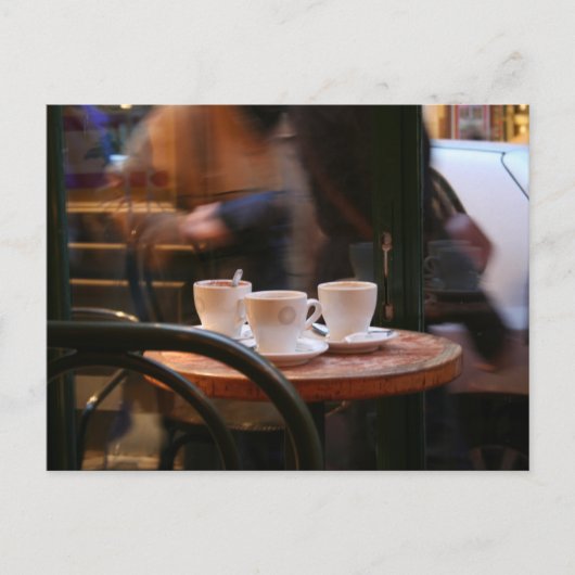Parijse sfeer Koffie Gast of Ghost Briefkaart (Voorkant)