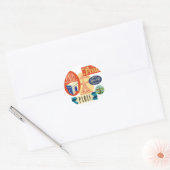 Parijse stempel ronde sticker (Envelop)