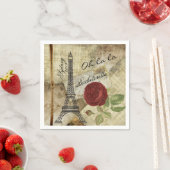 Parijse stijl - Red Rose - Bachelorette Servet (Insitu)