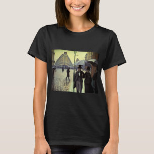 Parijse straat regenachtige dag door Gustave Caill T-shirt