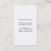 Parijse thema Eiffeltoren reisagent Visitekaartje (Achterkant)