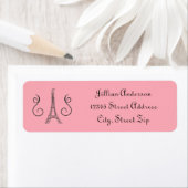 Parijse thema roze - Return Address Label (Insitu)