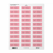 Parijse thema roze - Return Address Label (Full Sheet)