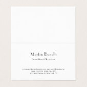 Parijse trendy minimalistische consultant arts visitekaartjes (Buitenkant ongevouwen)