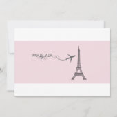 Parijse uitnodiging, Parijs Thema Uitnodiging, Fra Kaart (Achterkant)