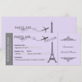 Parijse uitnodiging, Parijs themafeest, Verjaardag Kaart (Voorkant / Achterkant)