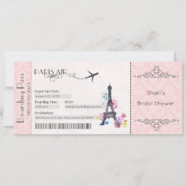 Parijse uitnodiging, Parijse Bruidsmeisjes, Baby S Kaart