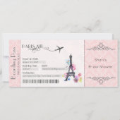 Parijse uitnodiging, Parijse Bruidsuitnodiging, Ba Kaart (Voorkant)