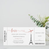 Parijse uitnodiging, Parijse bruidsuitnodiging Kaart (Staand voorkant)