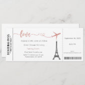 Parijse uitnodiging, Parijse bruidsuitnodiging Kaart (Voorkant / Achterkant)