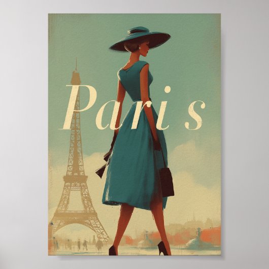 Parijse vintage mode poster (Voorkant)