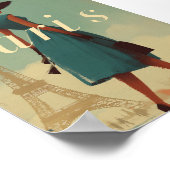 Parijse vintage mode poster (Hoek)