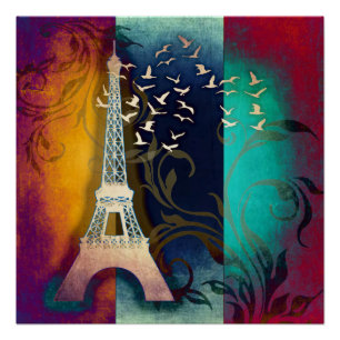 Parijse vogelkolk kunst poster perfect poster