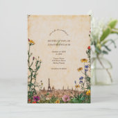  Parijse weide Wildflower Bestemming Kaart (Staand voorkant)