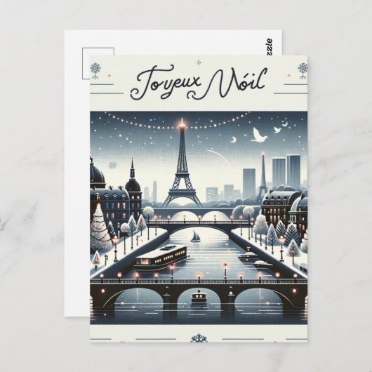 Parijse Winter Elegantie, Stad van de lichten Briefkaart (Voorkant / Achterkant)