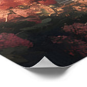 Parijse zonsondergang met Eiffeltoren Poster (Hoek)