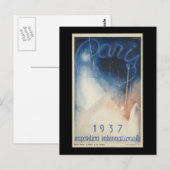 Paris 1937 expositie internationale briefkaart (Voorkant / Achterkant)