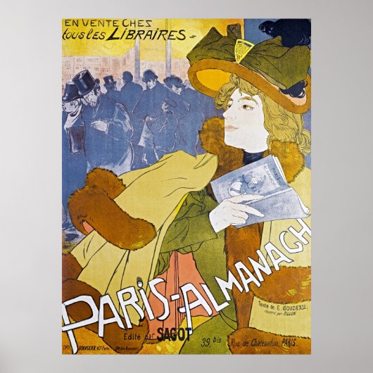 Paris Almanach door Georges de Feure -  Poster (Voorkant)