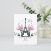 Paris Amour Wrapped Canvas Print Briefkaart (Staand voorkant)