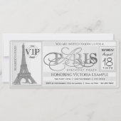 Paris Anniversaire Billets Invitation (Devant)