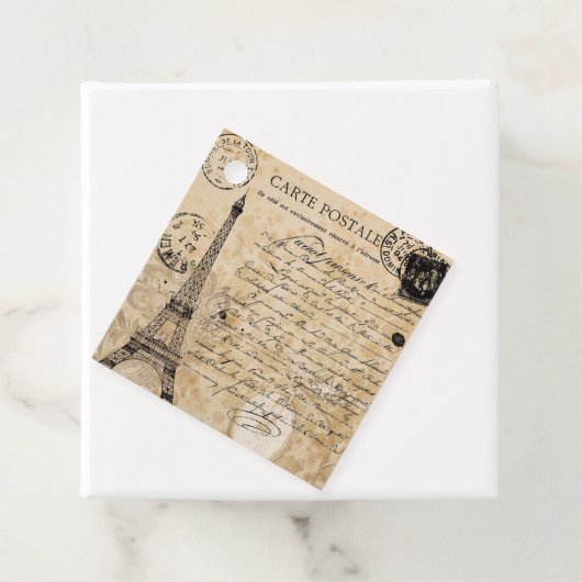 Paris Antieke Eiffeltoren Bedankjes Labels (In situ)