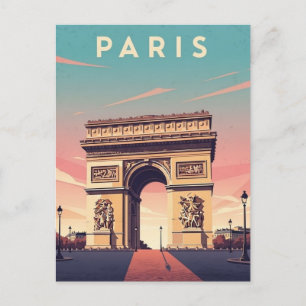 Paris Arc de Triomfde Ansichtkaart Briefkaart