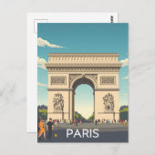 Paris Arc de Triomphe Briefkaart (Voorkant / Achterkant)